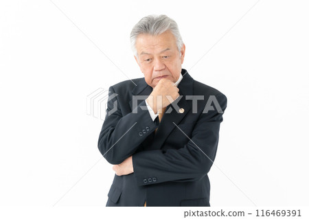 Business senior male lawyer arms crossed 116469391
