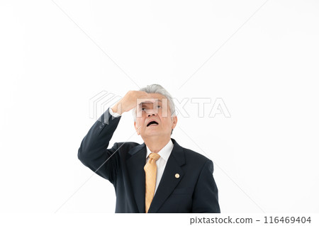 Business senior male lawyer arms crossed 116469404