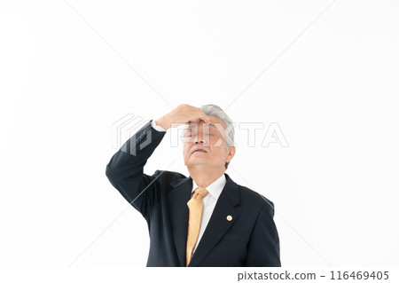 商業資深男律師雙臂交叉 116469405