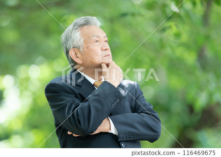 Senior man, fresh green, worries Senior man, fresh green, worries 116469675