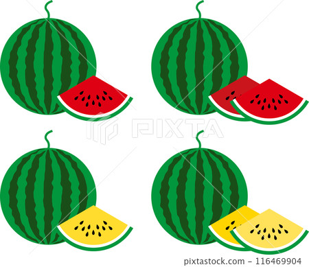 夏天可愛的西瓜插畫 116469904