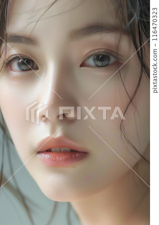 Asian woman with clear skin 116470323