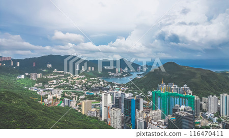 June 29 2024 Overview of Wong Chuk Hang, Aberdeen Hong Kong 116470411