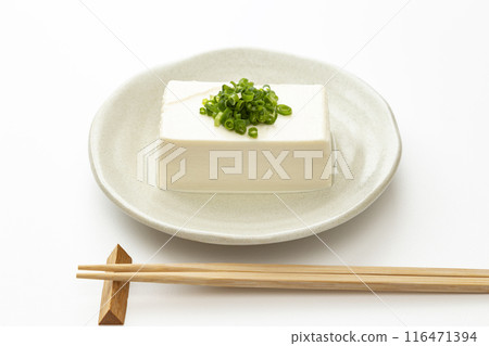 Firm tofu on white background 116471394