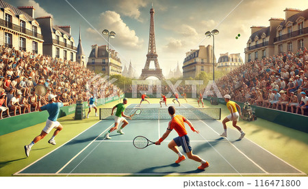 受巴黎奧運啟發的插圖 116471800