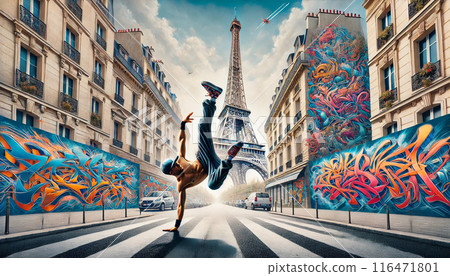 受巴黎奧運啟發的插圖 116471801