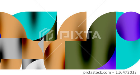 Shadow effect shiny circles and round triangles geometric modern art. Vector Illustration For Wallpaper, Banner, Background, Card, Book Illustration, landing page Shadow effect shiny circles and round triangles geometric modern art. Vector Illustration For Wallpaper, Banner, Background, Card, Book Illustration, landing page 116472032