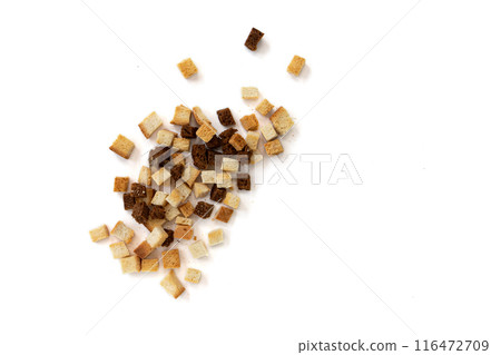pile of homemade rusks isolated on white background pile of homemade rusks isolated on white background 116472709