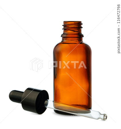 Amber Glass Dropper Bottle With Black Cap 116472766