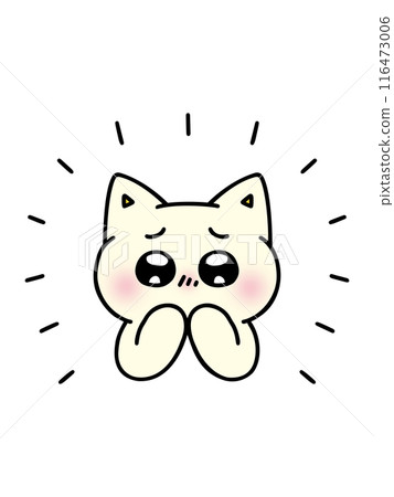 A cat with sparkling eyes expressing emotion 116473006