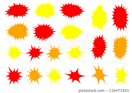 Set of eye-catching bomb shapes illustrations 116473303