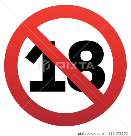 18 歲以下禁止標誌 116473372