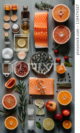 A Feast for the Eyes, selection of ingredients. A Feast for the Eyes, selection of ingredients. 116474387