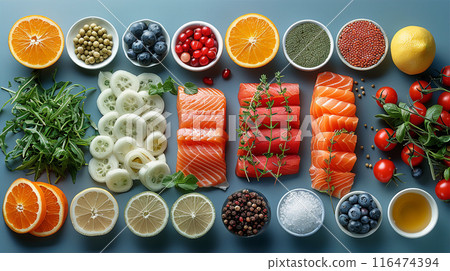 A Feast for the Eyes, selection of ingredients. A Feast for the Eyes, selection of ingredients. 116474394