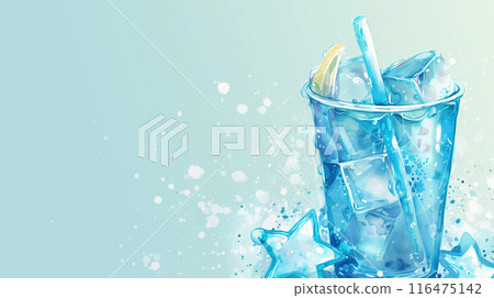 Glass of carbonated water and lemon 116475142