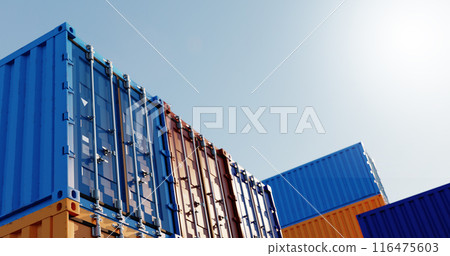 Shipping containers. 3d rendering. 116475603