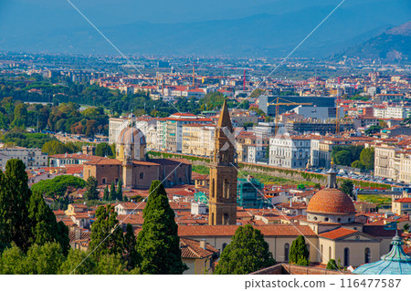 Travel scenery of Florence, the flower city of Italy with a beautiful cathedral 116477587
