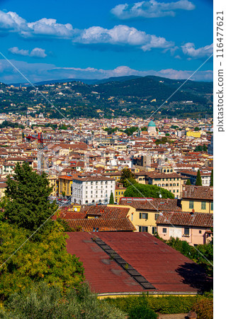 Travel scenery of Florence, the flower city of Italy with a beautiful cathedral Travel scenery of Florence, the flower city of Italy with a beautiful cathedral 116477621