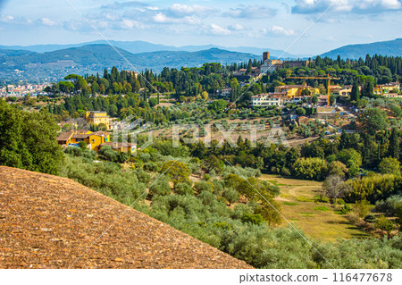 Travel scenery of Florence, the flower city of Italy with a beautiful cathedral 116477678