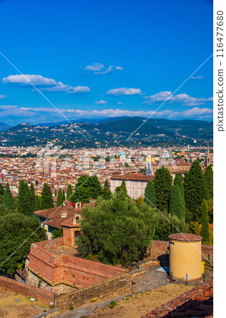 Travel scenery of Florence, the flower city of Italy with a beautiful cathedral Travel scenery of Florence, the flower city of Italy with a beautiful cathedral 116477680