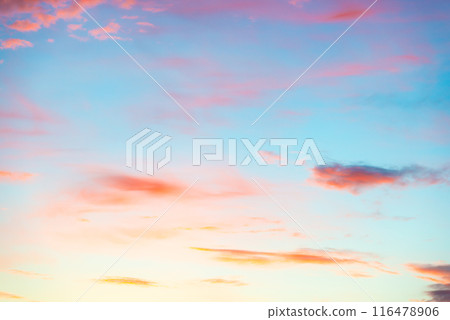 Sunset sky and sunset clouds 116478906