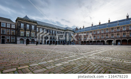 Binnenhof Square, the historic complex of buildings in The Hague, Netherlands Binnenhof Square, the historic complex of buildings in The Hague, Netherlands 116479220