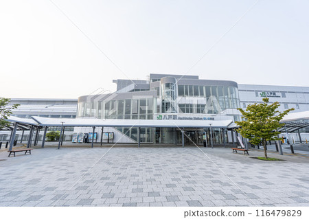 Early morning at Hachinohe Station, station building, west exit, Hachinohe City, Aomori Prefecture 116479829