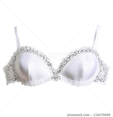 Eyelet White Bralette A feminine white eyelet lace bralette with a scalloped trim and adjustable straps 116479999