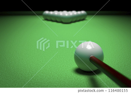 Billiard balls on the field 116480155
