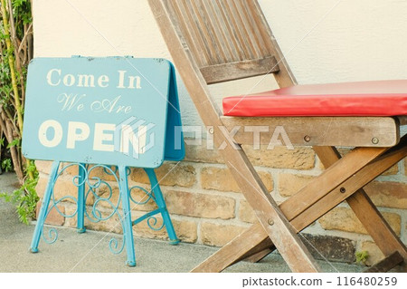 stylish cafe sign 116480259