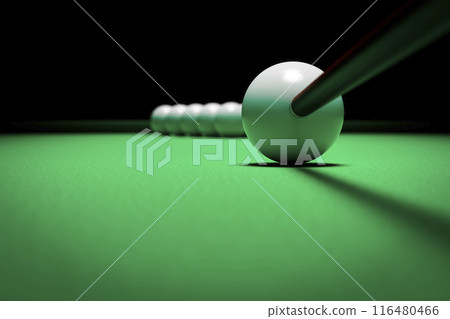 Billiard balls on the field Billiard balls on the field 116480466