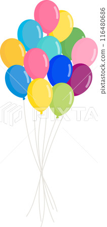 Illustration of colorful balloons 116480686