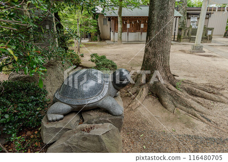 松戶神社的海龜雕像 116480705