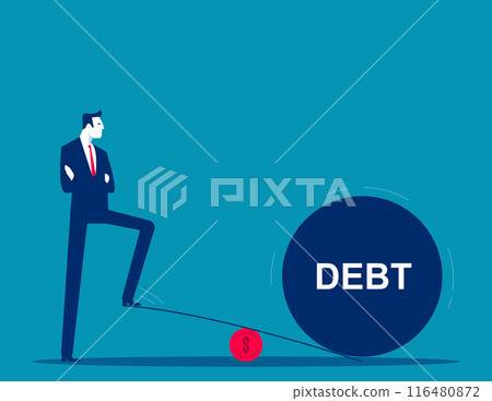 Businessmen bear the burden of investing in building a business. Business vector concept Businessmen bear the burden of investing in building a business. Business vector concept 116480872
