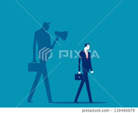 Self motivation or self criticism stock vector Self motivation or self criticism stock vector 116480879