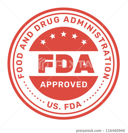 FDA Approved round stamp, Food and Drug Administration seal or emblem, quality symbol, vector FDA Approved round stamp, Food and Drug Administration seal or emblem, quality symbol, vector 116480940