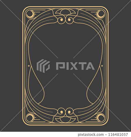 Magic frame with art nouveau design elements,... - Stock Illustration ...