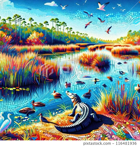 Everglades National Park Mosaic Art 116481936