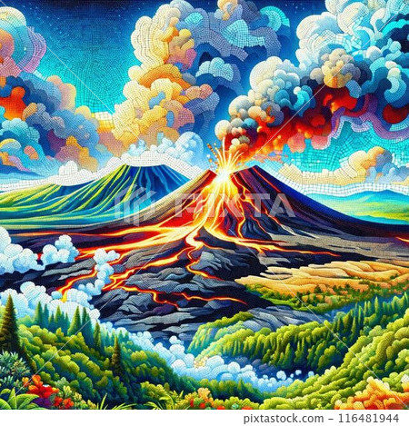 夏威夷火山國家公園馬賽克藝術 116481944