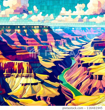 大峽谷國家公園馬賽克藝術 大峽谷國家公園馬賽克藝術 116481945