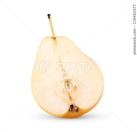 pear slice isolated on white background pear slice isolated on white background 116482077