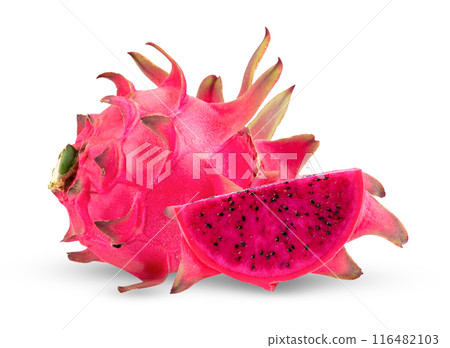 Dragon fruit, pitaya isolated on white background 116482103