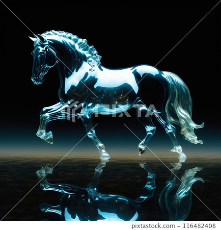 A fantastic and transparent running horse A fantastic and transparent running horse 116482408