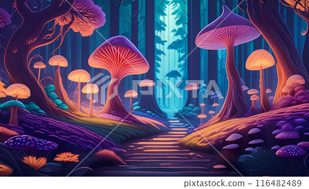 Mushrooms in the forest 116482489