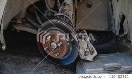 Repair of the car, replacement of the brake discs of the car Repair of the car, replacement of the brake discs of the car 116482511