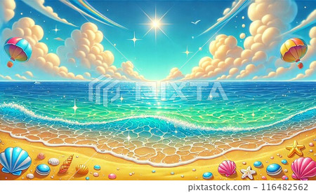 夏季的大海和熱帶美麗的珊瑚 116482562