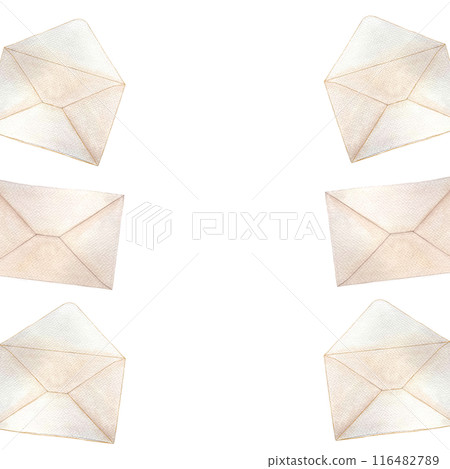 Envelope close and open, watercolor vertical frame isolated on white. Hand drawn high quality art. Simple flat style illustration for stationary designs, cards, notebooks, textile, packages design Envelope close and open, watercolor vertical frame isolated on white. Hand drawn high quality art. Simple flat style illustration for stationary designs, cards, notebooks, textile, packages design 116482789