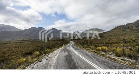 Gordon River Road Landscape in Tasmania Australia 116483001