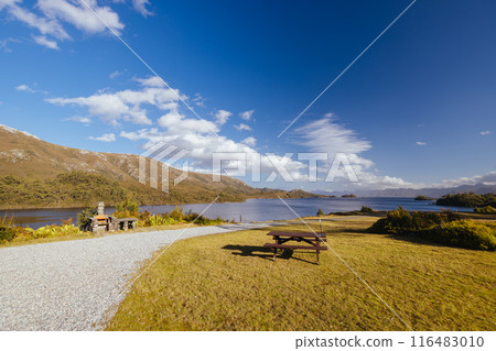 Lake Pedder Landscape in Tasmania Australia 116483010