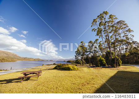 Lake Pedder Landscape in Tasmania Australia 116483011